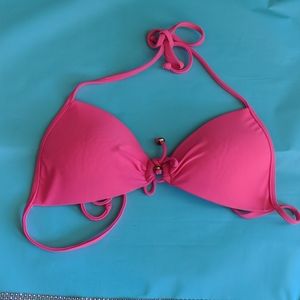 Sofia hot pink lightly padded triangle bikini top